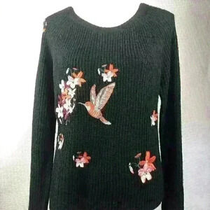 WYLD HART Hummingbird Sweater Black Size